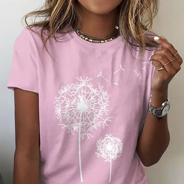 ✨ Must-Have Dandelion Print T-Shirt – Cute, Comfy & Stylish for Any Outfit ✨