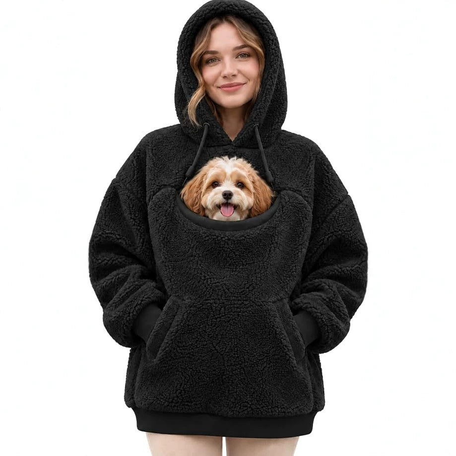 Plush Fleece Pullover Sweater, view 4