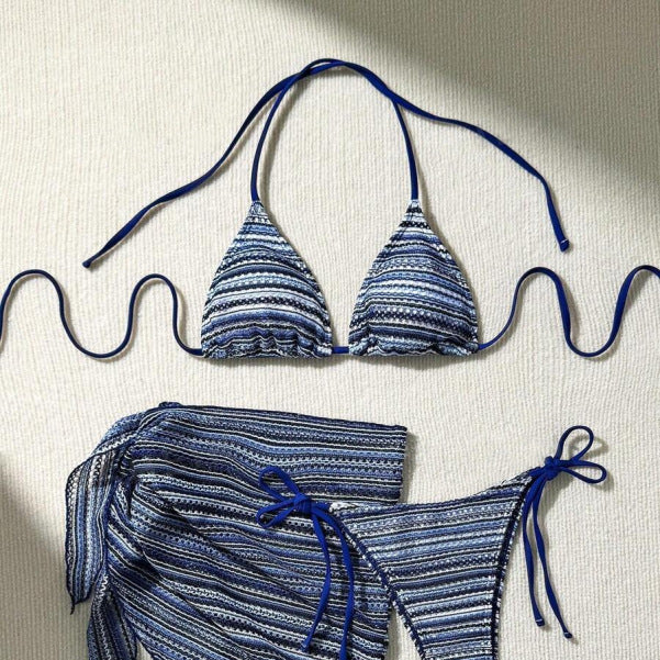 👙 Sexy Halter Bikini Set – Trendy 3-Piece Swimsuit for Summer 💖