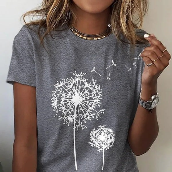 ✨ Must-Have Dandelion Print T-Shirt – Cute, Comfy & Stylish for Any Outfit ✨