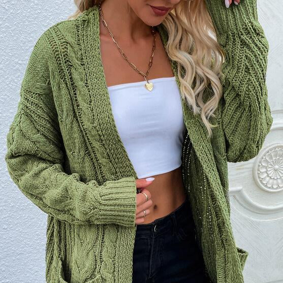 π§₯ Cozy Knit Long Sleeve Cardigan for Women Soft Stylish Layer β¨
