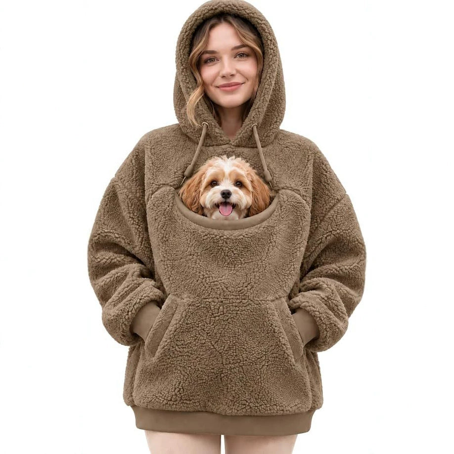 Plush Fleece Pullover Sweater, view 3