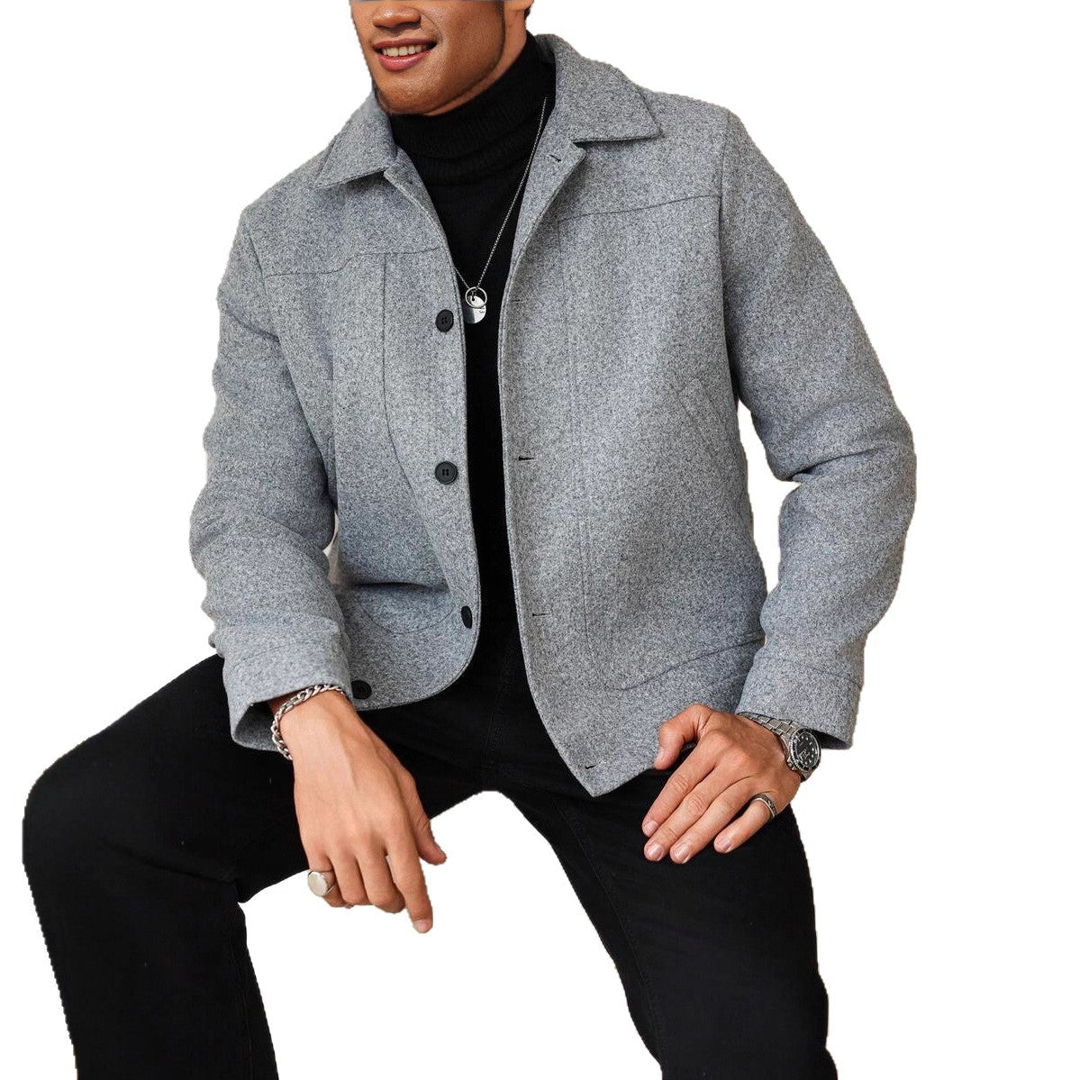 Slim Lapel-Collar Jacket, view 5