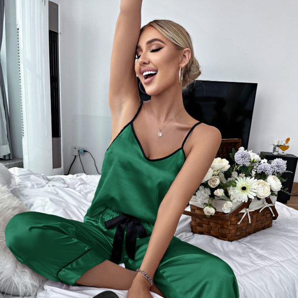 ✨ Soft & Sexy V-Neck Pajama Set – Cozy, Chic Sleepwear for Women ✨