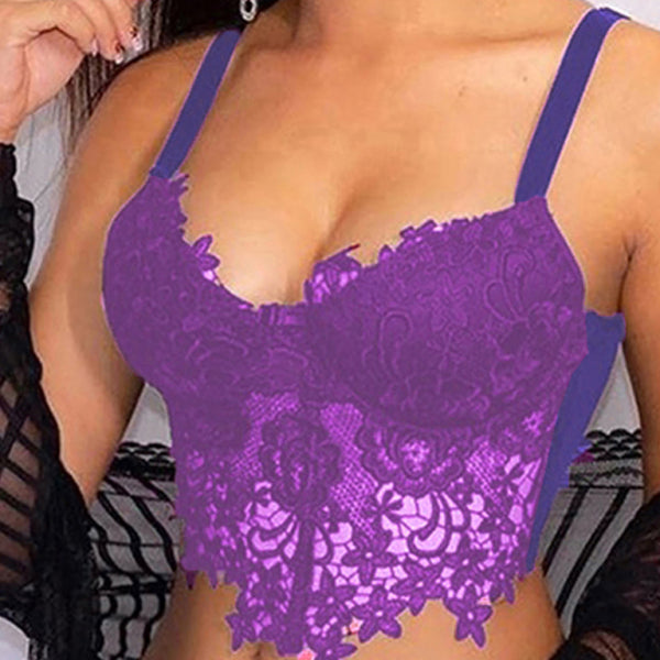 🔥 Sexy Lace Lingerie Set – Spaghetti Strap Bra & Thong for a Sultry Look 🔥