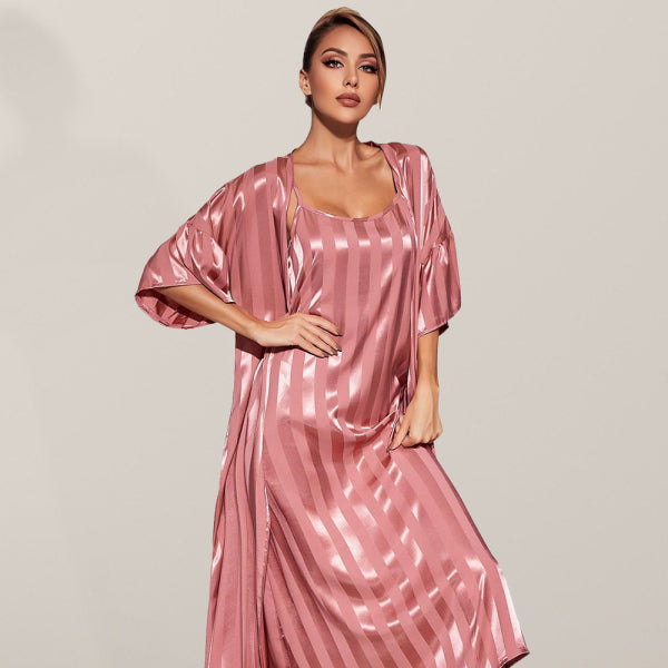🛏️ Luxe Satin Pajama Set for Women – Chic & Comfy Nightgown Sleepwear 💖