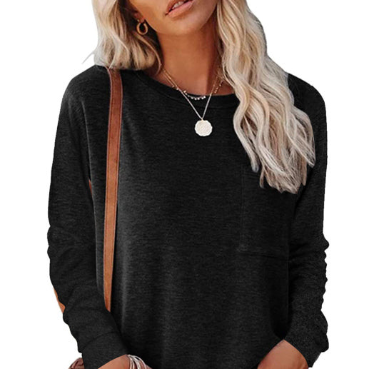 ✨ Chic & Comfy Women's Long Sleeve Top – Casual Solid Color Must-Have ✨