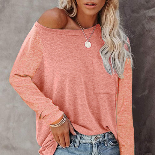 ✨ Chic & Comfy Women's Long Sleeve Top – Casual Solid Color Must-Have ✨