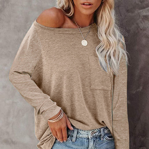 ✨ Chic & Comfy Women's Long Sleeve Top – Casual Solid Color Must-Have ✨