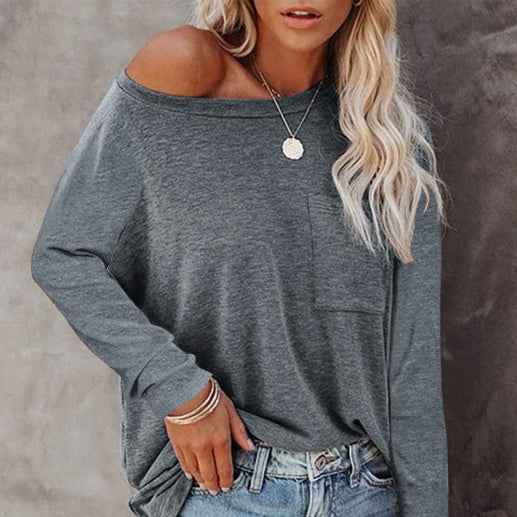 ✨ Chic & Comfy Women's Long Sleeve Top – Casual Solid Color Must-Have ✨