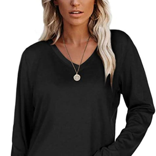 ✨ Chic & Comfy V-Neck Long Sleeve Top – Trendy Everyday Essential ✨
