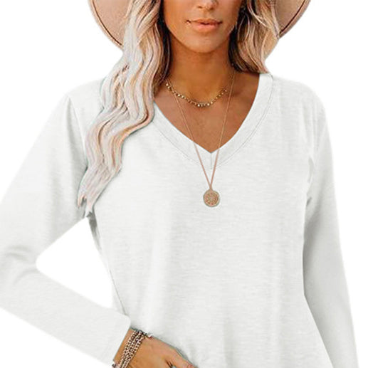 ✨ Chic & Comfy V-Neck Long Sleeve Top – Trendy Everyday Essential ✨