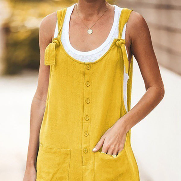 ✨ Cute & Comfy Daisy Bib Shorts – Boho Summer Overalls 🌸