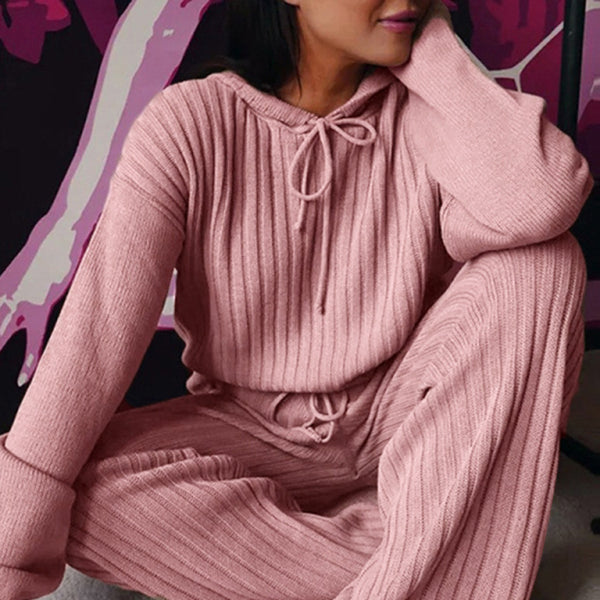 ποΈ Cozy Chic Lounge Set β Women's Hooded 2-Piece with Long Sleeves & Relaxed Fit π