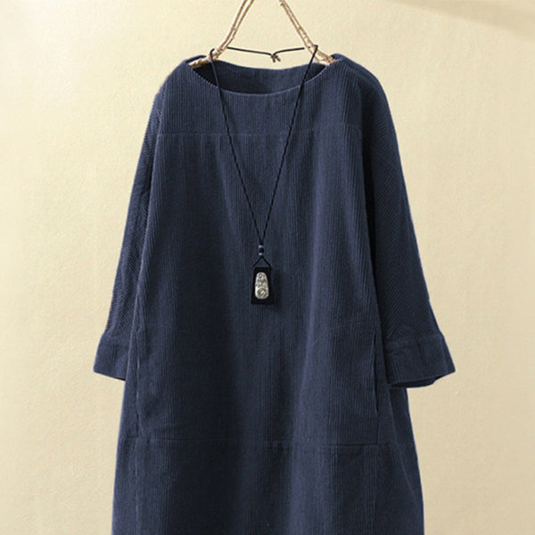 π§‘ Cozy Corduroy Retro Dress β Chic & Comfy Fall Essential β¨