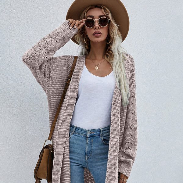 π§₯ Cozy Knit Cardigan for Women β Chic Open Front Sweater for Layering β¨