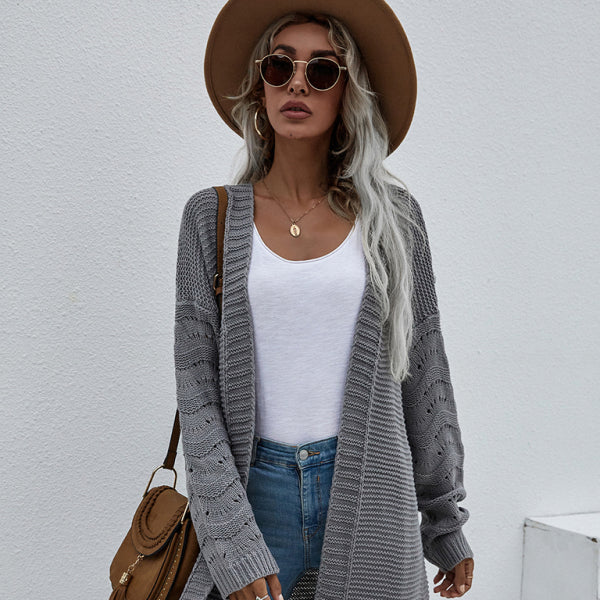 π§₯ Cozy Knit Cardigan for Women β Chic Open Front Sweater for Layering β¨