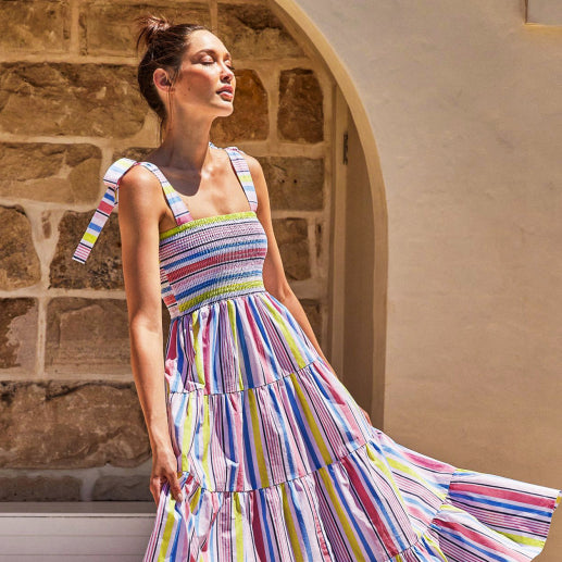 ✨ Summer Vibes Only Boho Print Maxi Dress Sleeveless Holiday Look ✨