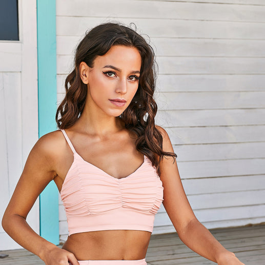 β¨ Chic High Waist Bikini Set β Ruched Top, Adjustable Straps & Stretchy Fit β Perfect for Beach Vibes β¨