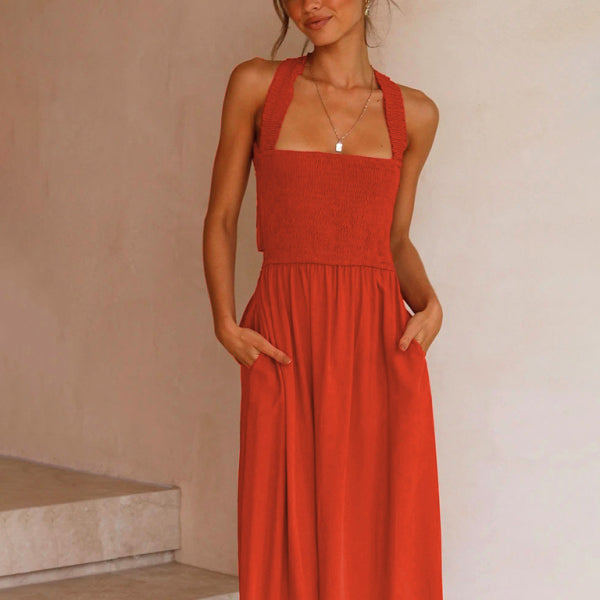 β¨ Breezy Cotton Linen Sling Dress Womens Casual Summer Outfit βοΈ