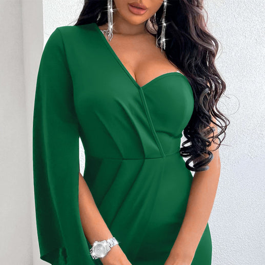 ✨ Sexy V-Neck Bodycon Dress Long Sleeve – Trendy & Flattering Fit for Any Occasion ✨