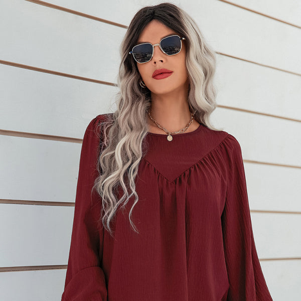 β¨ Cozy Chic Women's Oversized Pullover β Casual Long Sleeve Round Neck Top for Fall Winter β¨