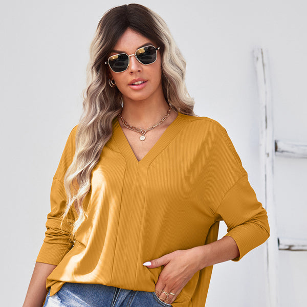 π§‘ Cozy Chic V-Neck Knit Pullover β Stylish & Comfy for Any Outfit π§‘