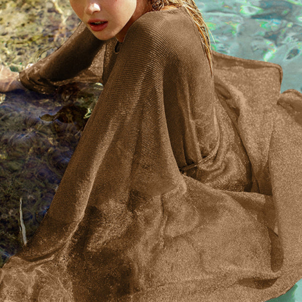 π Sexy Mesh Beach Cover Up Swimsuit βοΈ Sheer Sunscreen Cardigan for Summer Vibes