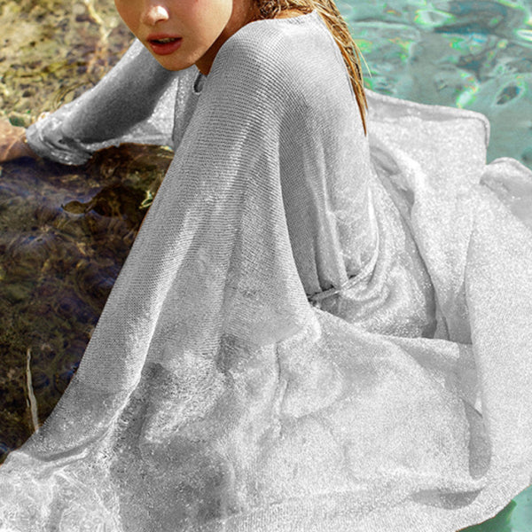 π Sexy Mesh Beach Cover Up Swimsuit βοΈ Sheer Sunscreen Cardigan for Summer Vibes