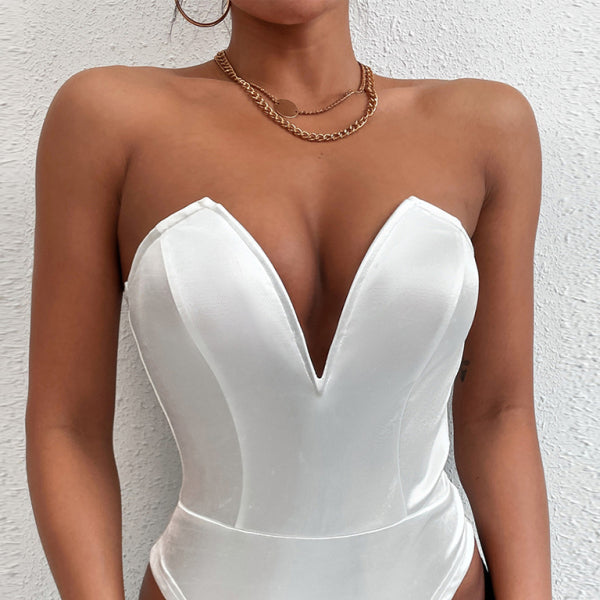 ✨ Chic V-Neck Tube Top Jacket – Sexy & Stylish for Any Occasion ✨