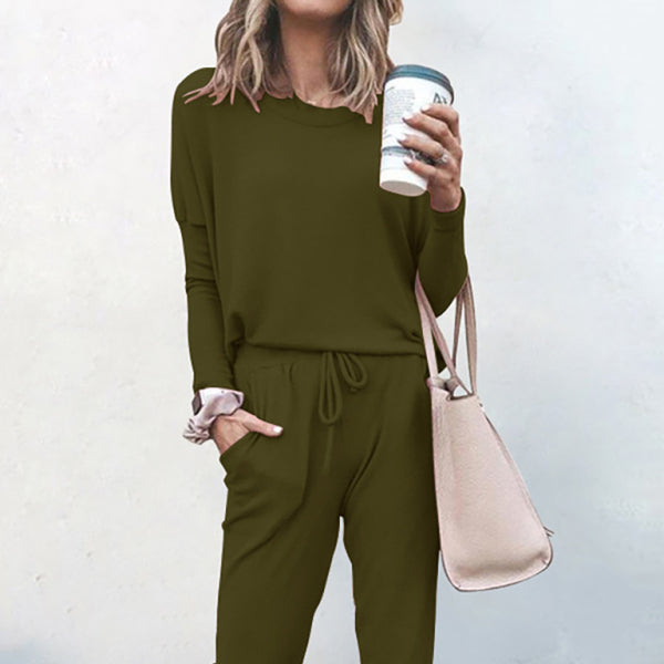 β¨ Cozy Chic Knit 2-Piece Set β Long Sleeve Top & Comfy Pants for Effortless Style β¨