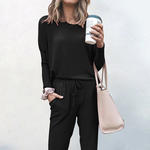 β¨ Cozy Chic Knit 2-Piece Set β Long Sleeve Top & Comfy Pants for Effortless Style β¨