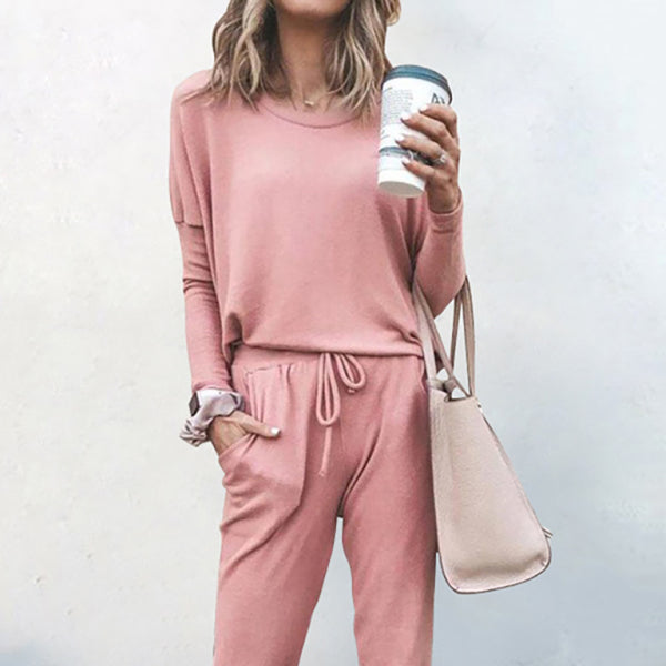 β¨ Cozy Chic Knit 2-Piece Set β Long Sleeve Top & Comfy Pants for Effortless Style β¨