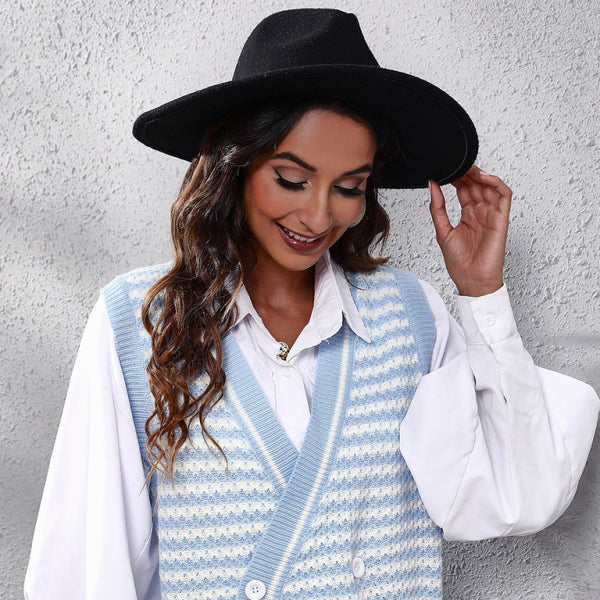 π§‘ Trendy Striped Knit Sweater Vest β Cozy & Chic Layer for Fall π