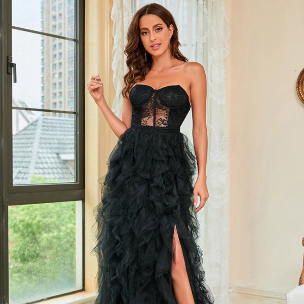 ✨ Sexy Lace Off-Shoulder Maxi Dress – Flowy, Elegant & Perfect for Any Occasion ✨