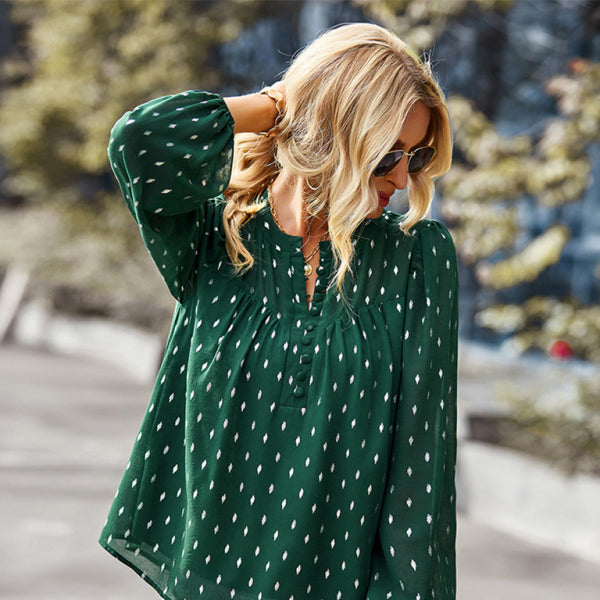 β¨ Chic Chiffon Button-Up Blouse Long Sleeve β Elegant & Stylish Must-Have β¨