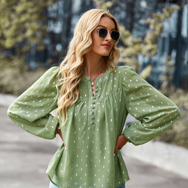 β¨ Chic Chiffon Button-Up Blouse Long Sleeve β Elegant & Stylish Must-Have β¨