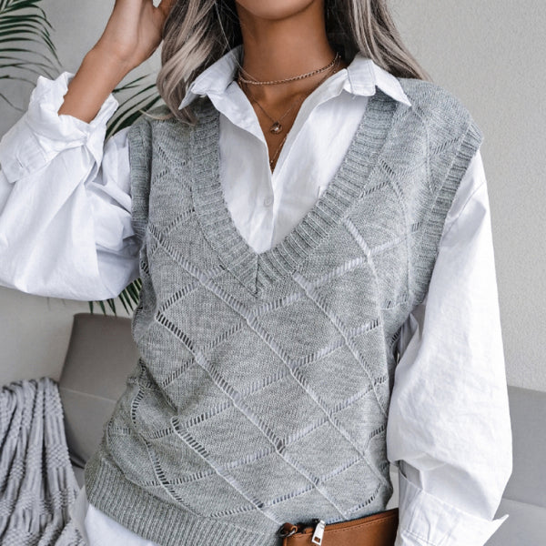 π§‘ Chic V-Neck Knit Sweater Vest β Trendy, Cozy & Stylish for Fall π
