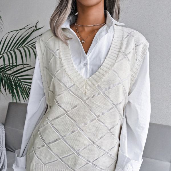 π§‘ Chic V-Neck Knit Sweater Vest β Trendy, Cozy & Stylish for Fall π