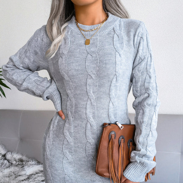 🖤 Cozy Chic Knit Sweater Dress – Curve-Hugging & Stylish for Fall Winter 🤍