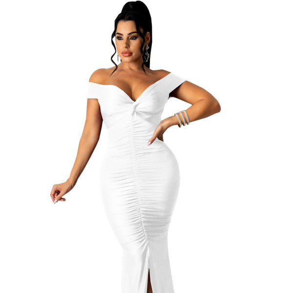 ✨ Sexy V-Neck Ruched Bodycon Dress – Perfect for Date Night & Parties ✨