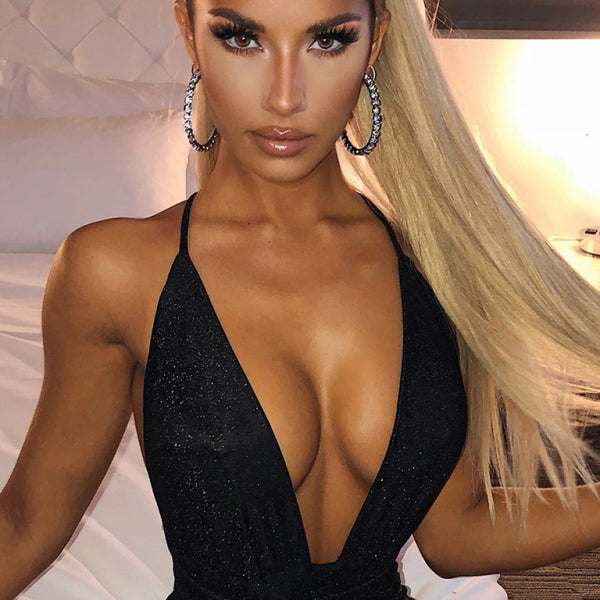 ✨ Sexy V-Neck Backless Party Dress – Flirty, Elegant, & Chic ✨