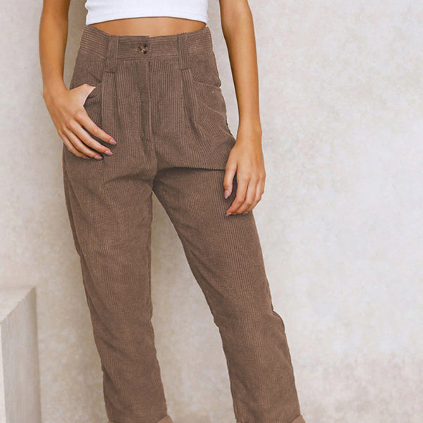 ποΈ High Waist Corduroy Lounge Pants Loose Straight Leg Trousers β Comfy & Stylish ποΈ