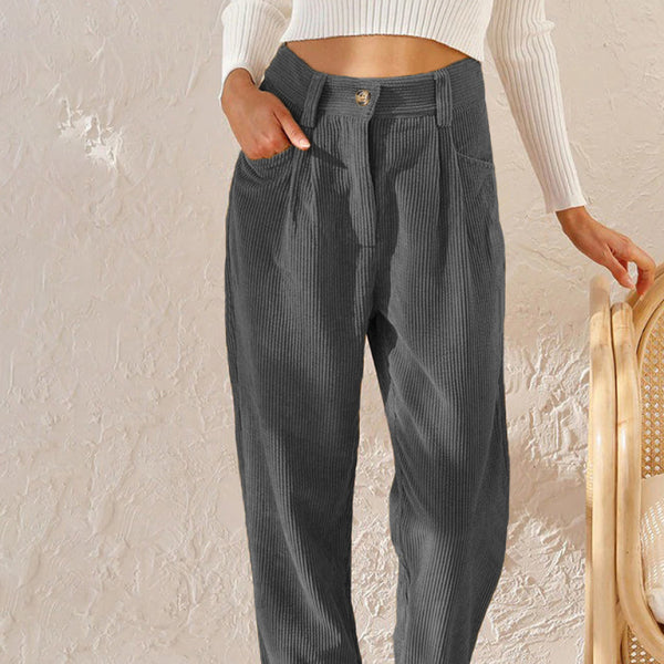 ποΈ High Waist Corduroy Lounge Pants Loose Straight Leg Trousers β Comfy & Stylish ποΈ