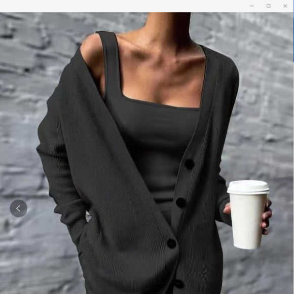 β¨ Cozy & Chic Knitted 3-Piece Set β Stylish Lounge & Casual Wear for Women β¨