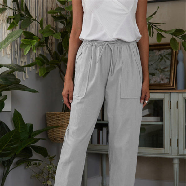 ποΈ Comfy & Chic Cotton Linen Lounge Pants with Pockets β Perfect for Everyday Style π