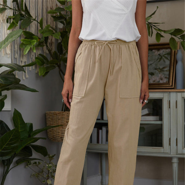 ποΈ Comfy & Chic Cotton Linen Lounge Pants with Pockets β Perfect for Everyday Style π