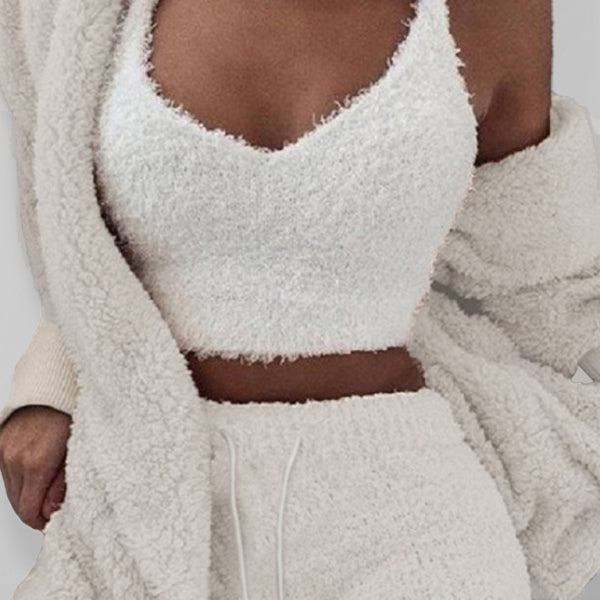 π Cozy 3-Piece Plush Pajama Set β Soft Cotton Loungewear for Chilled Vibes β¨