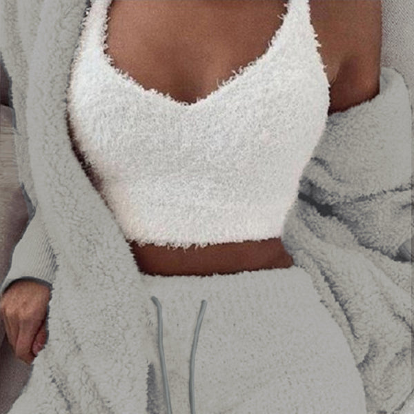 π Cozy 3-Piece Plush Pajama Set β Soft Cotton Loungewear for Chilled Vibes β¨