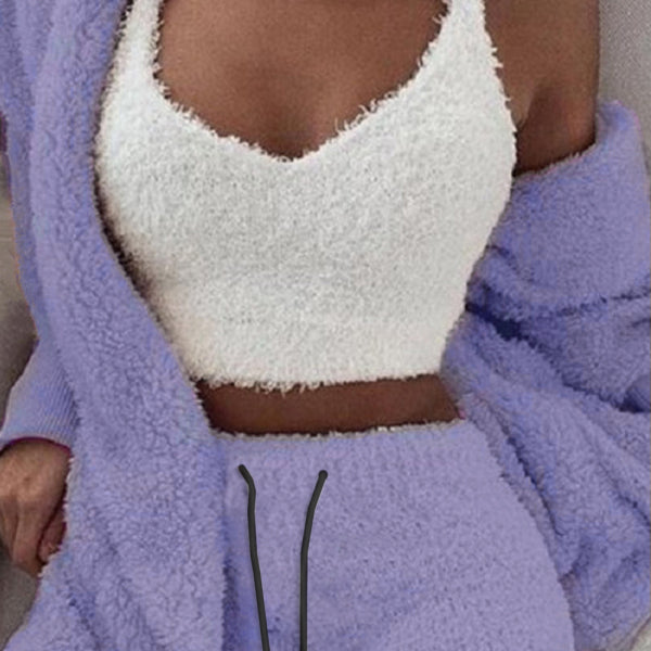 π Cozy 3-Piece Plush Pajama Set β Soft Cotton Loungewear for Chilled Vibes β¨